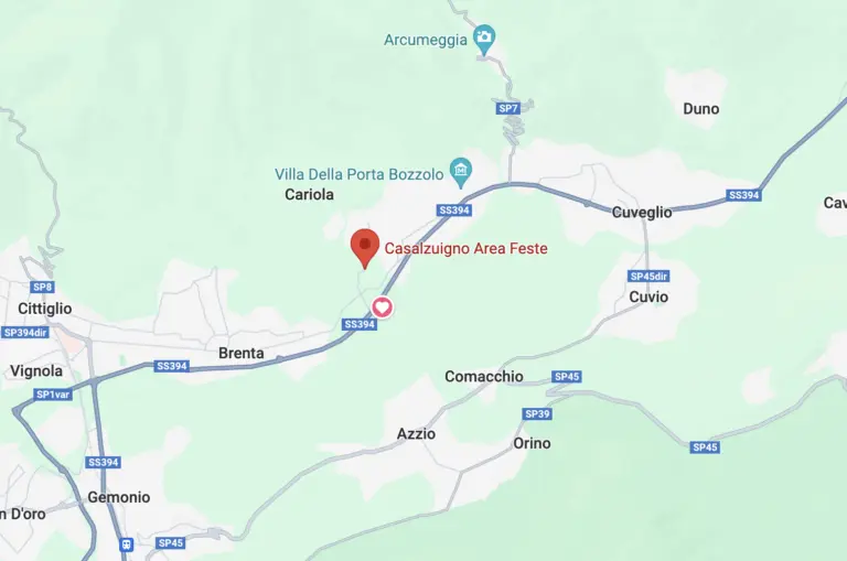 Mappa del Parco Area Feste