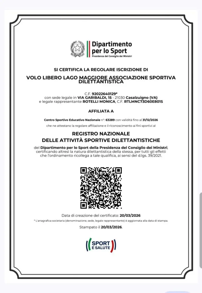 Registro nazionale delle attivitĂ sportive dilettantistiche