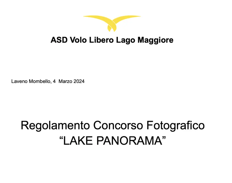 Regolamento Lake Panorama